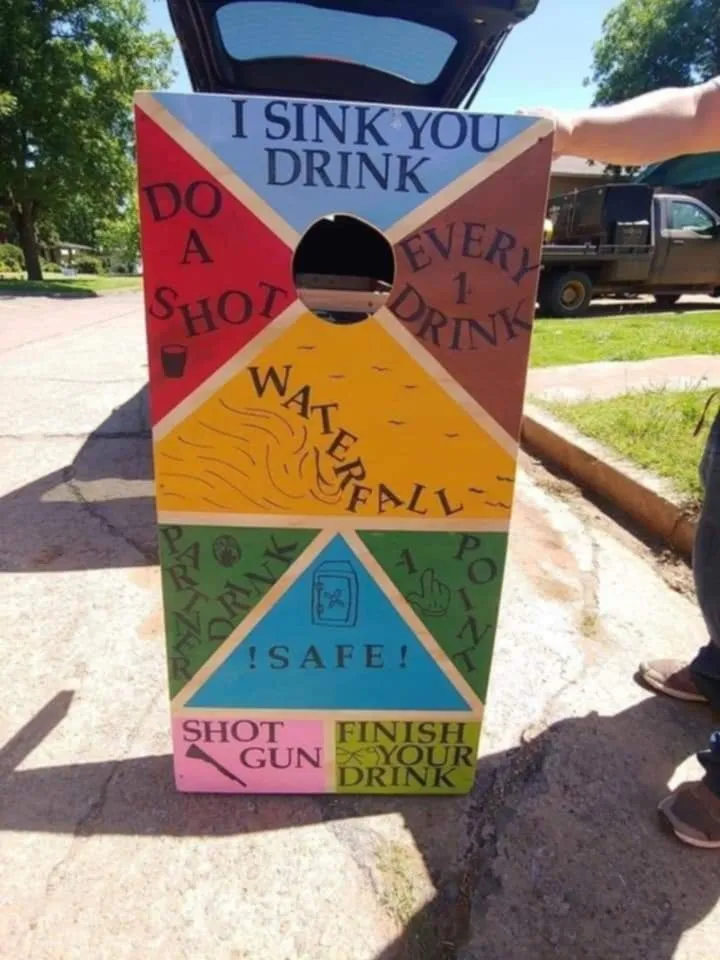 Premium Wood CornHole Set With Adult Skin