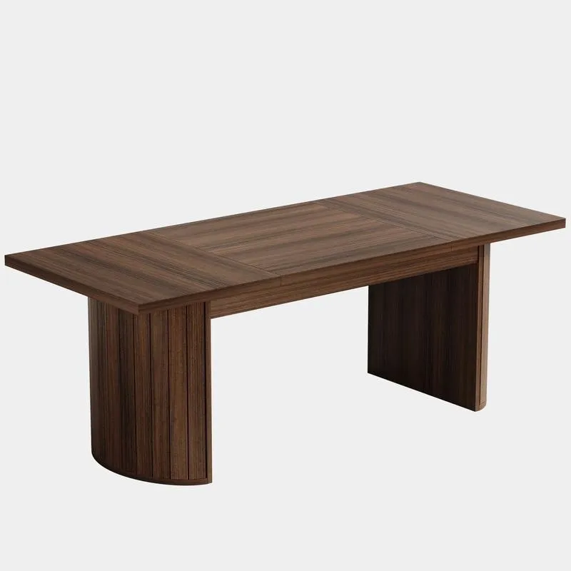 6.5ft Walnut Finish Farm Table