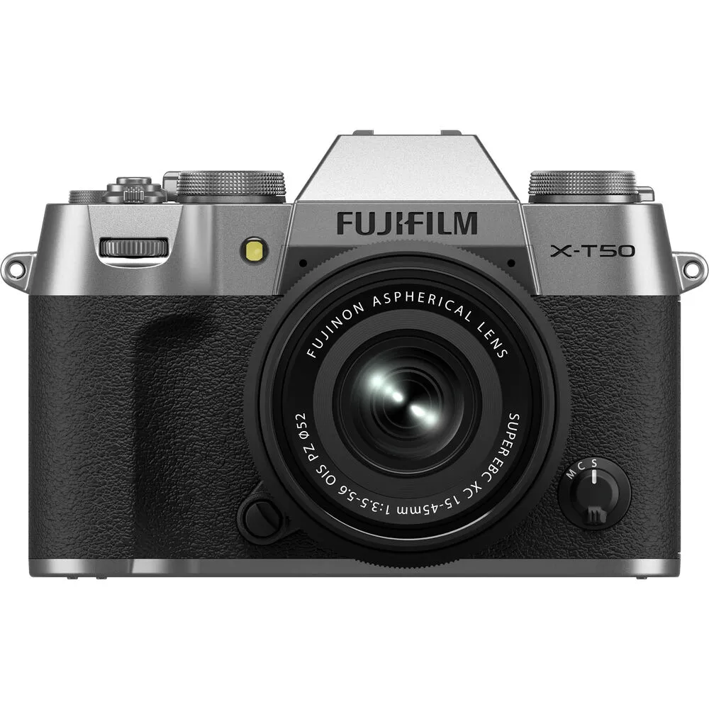 Câmera FujiFilm X-T50 Mirrorless Prata + Lente XC 15-45mm f/3.5-5.6 OIS PZ