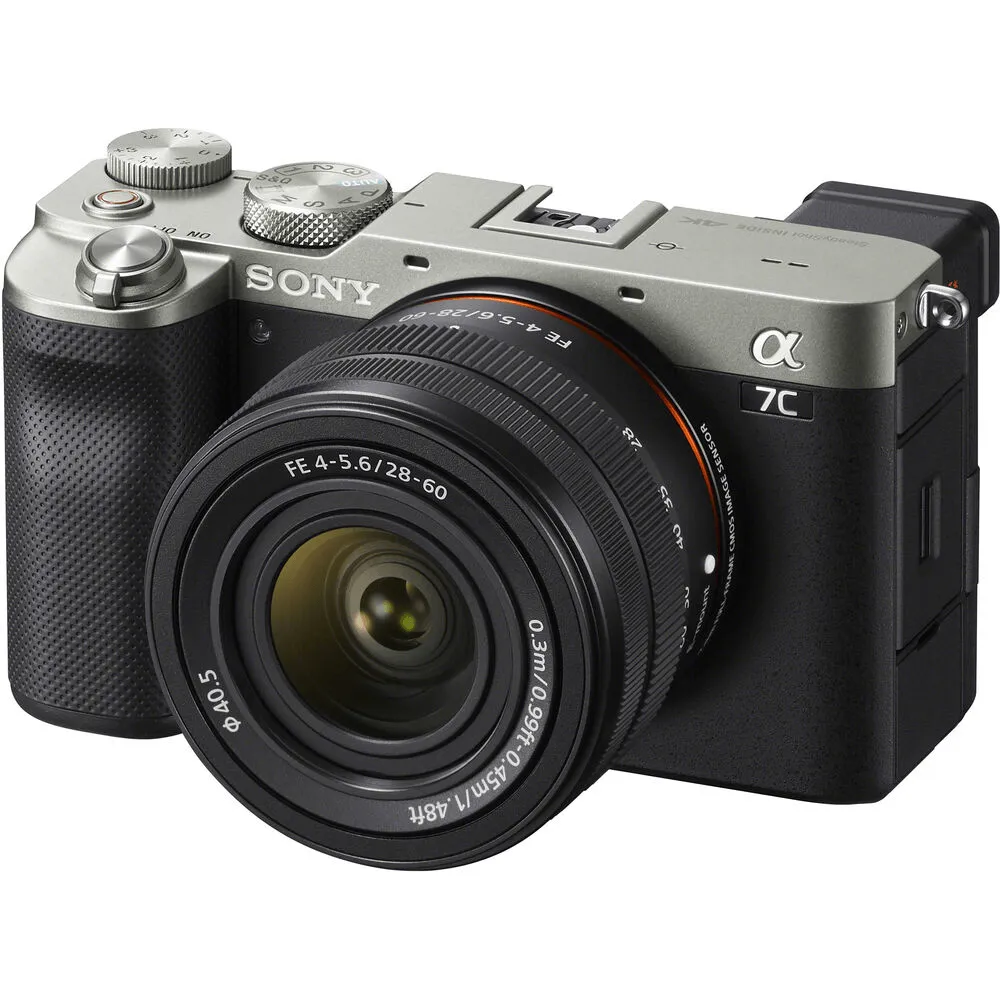 Câmera Sony a7C Mirrorless 4K com Lente 28-60mm (Prata/Silver)