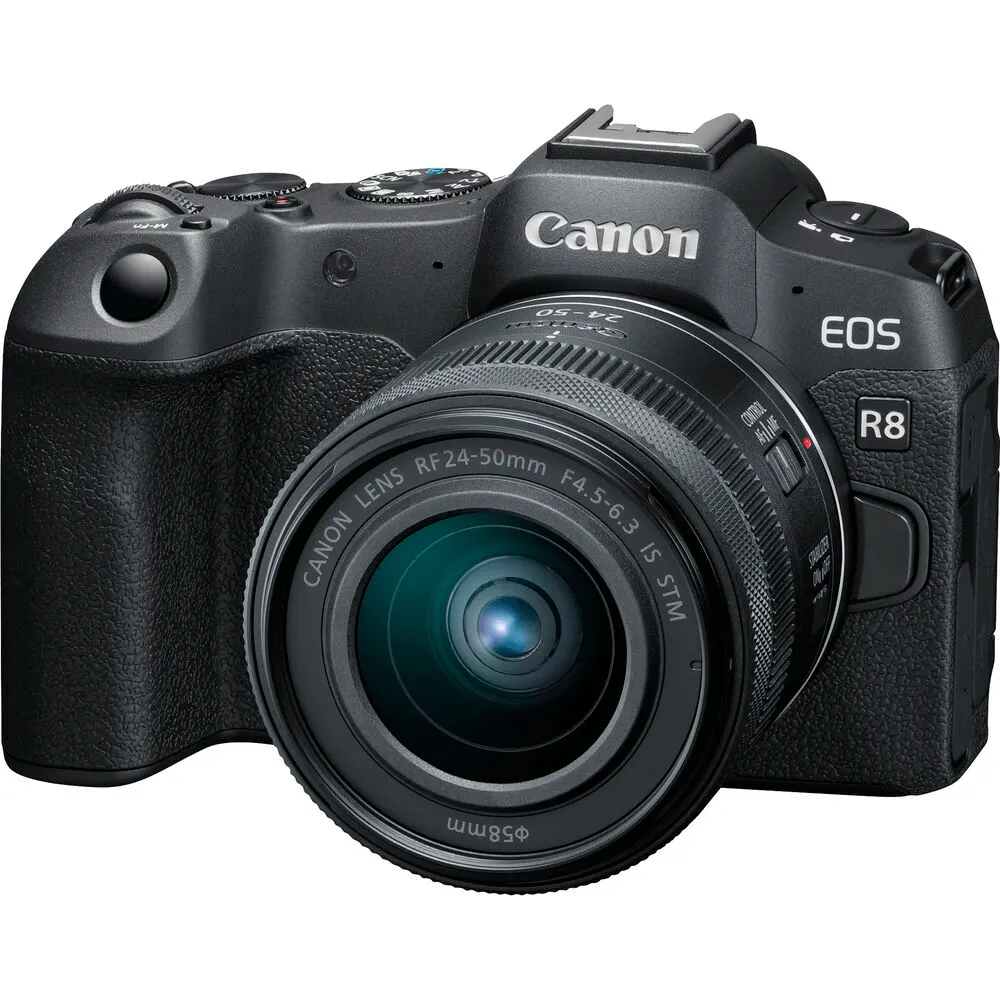 Câmera Canon EOS R8 Mirrorless com Lente RF 24-50mm IS STM