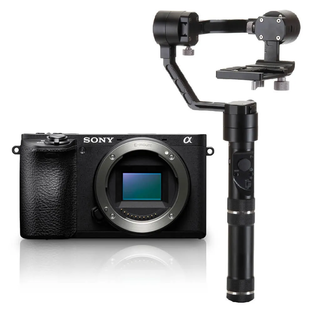 Kit Sony A6500 Mirrorless 4K + Estabilizador Inteligente Zhiyun Crane M Gyro Movie com 3 Eixos