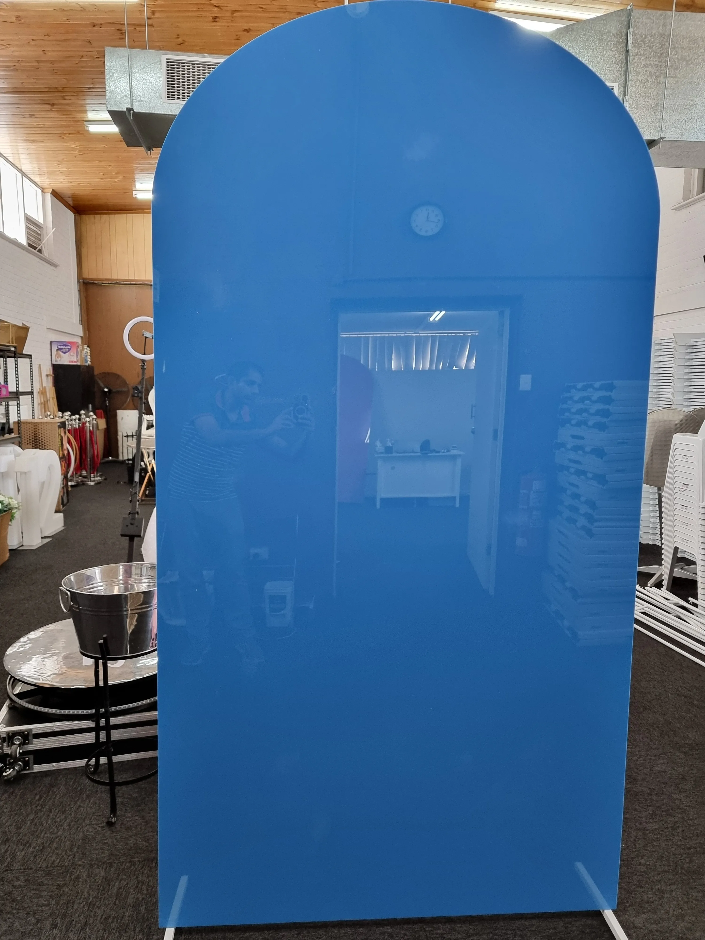 Blue Arch Acrylic Backdrop Hire Kalam Party Hire