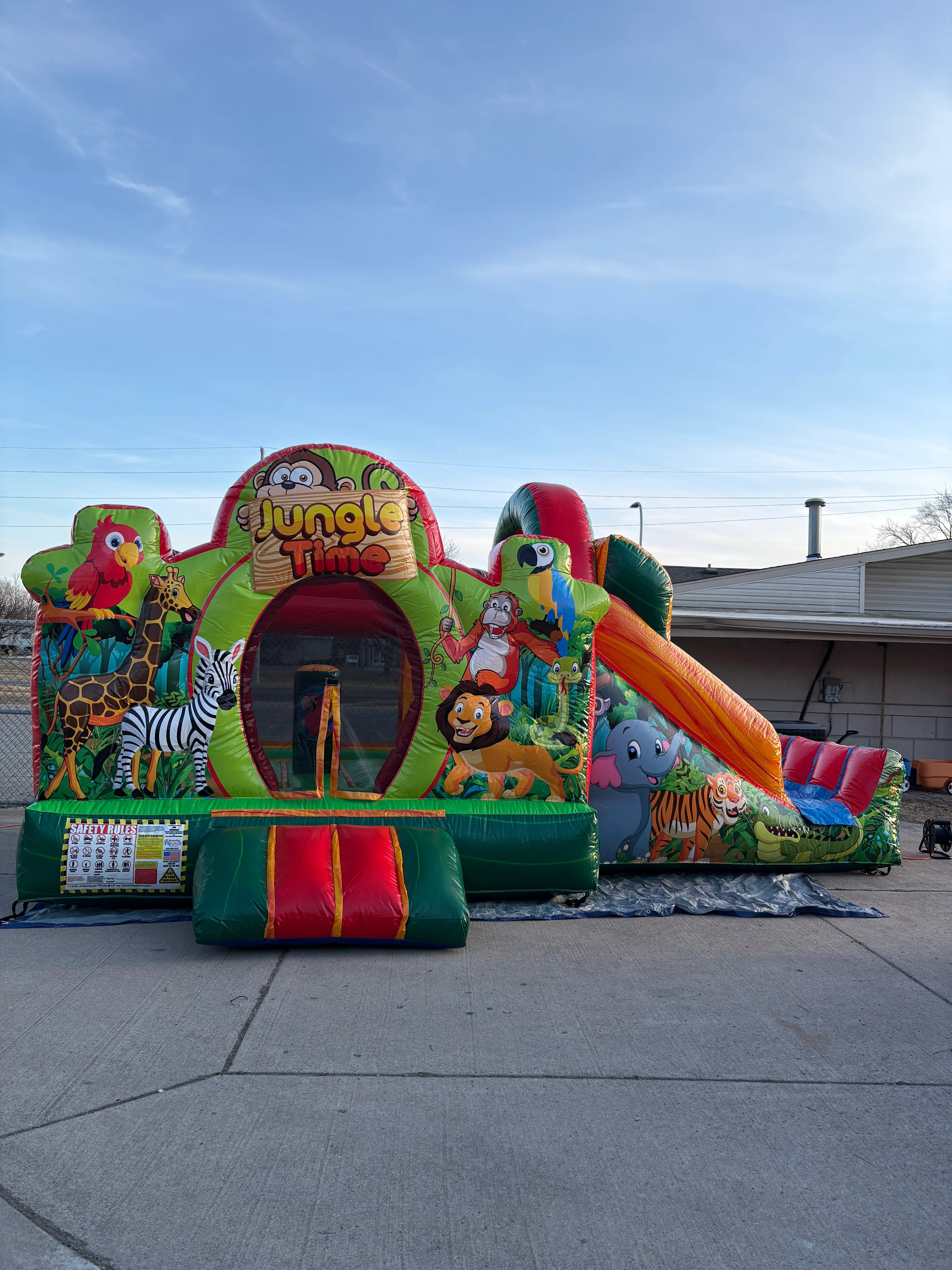 Wild One Jungle Combo Bounce House