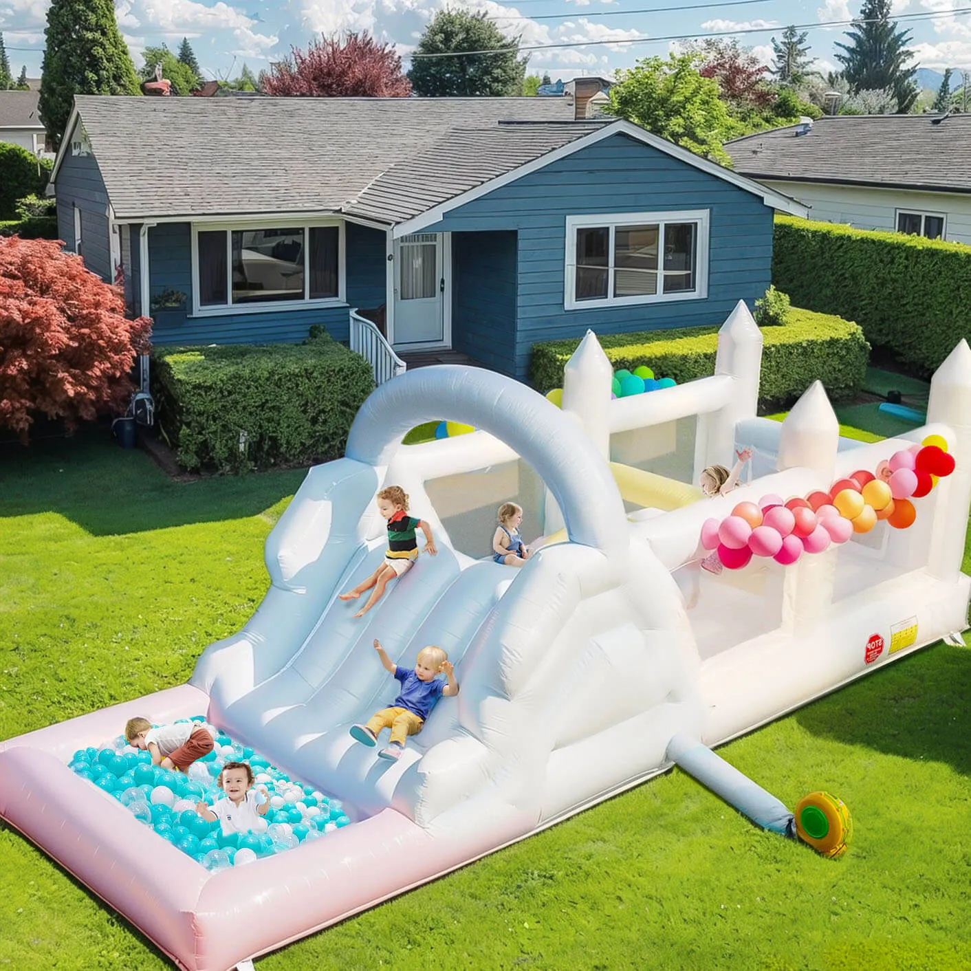 Mini Pastel Obstacle Course with Ball Pit