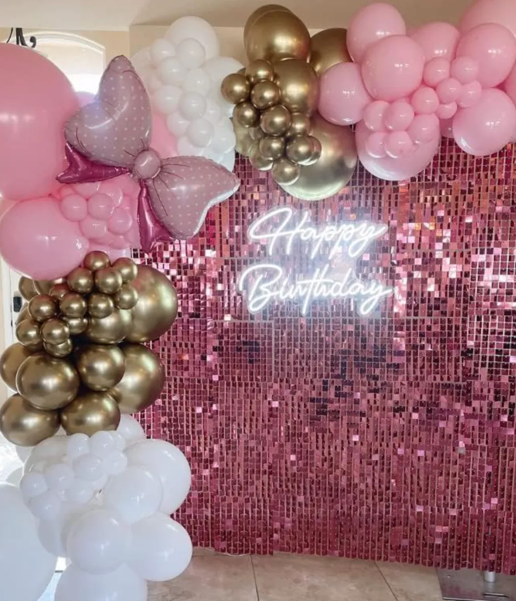Pink Shimmer Wall Elegant Party Hire Perth Backdrop, Marquee, and More!