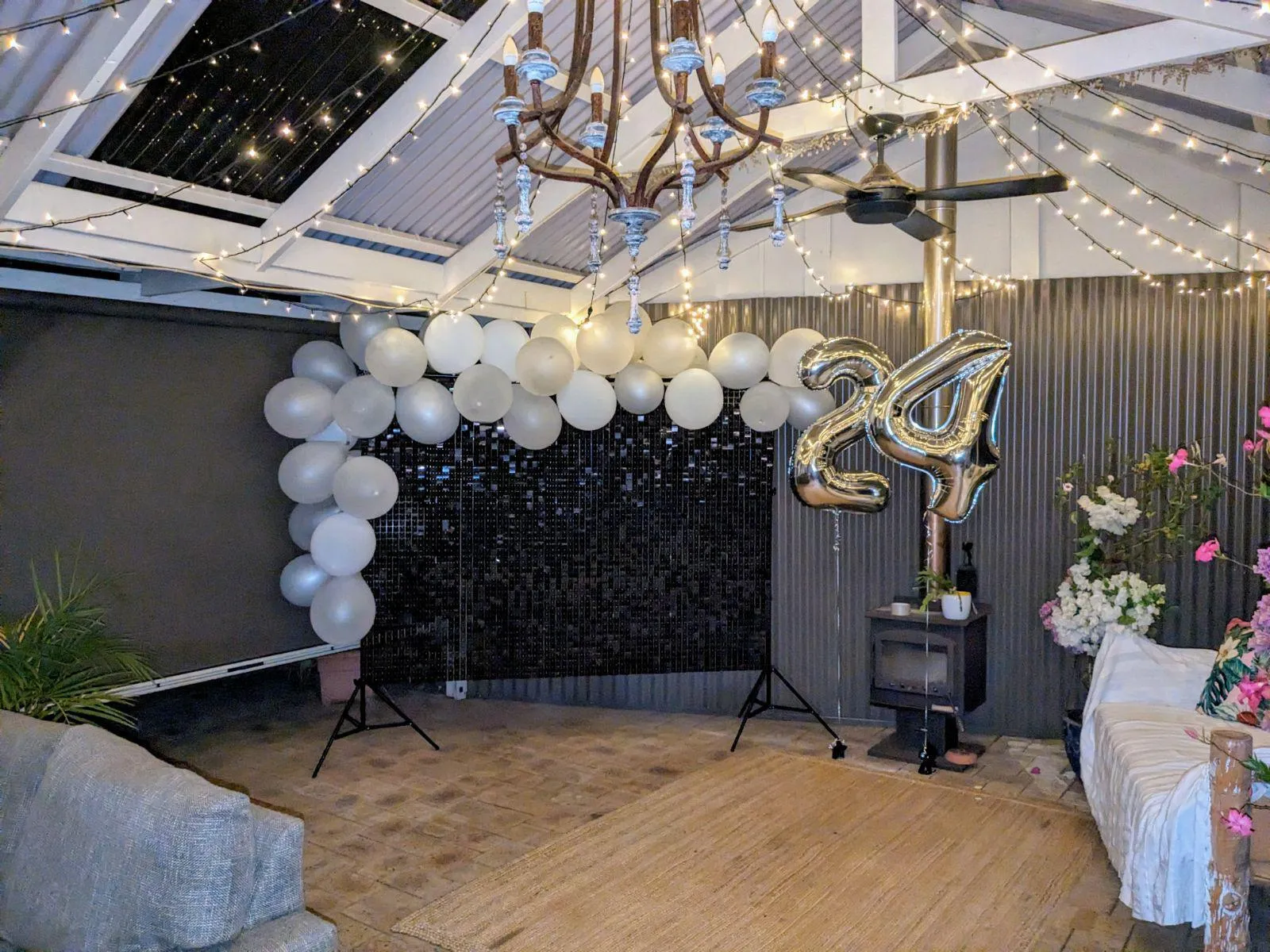 Black Shimmer Wall