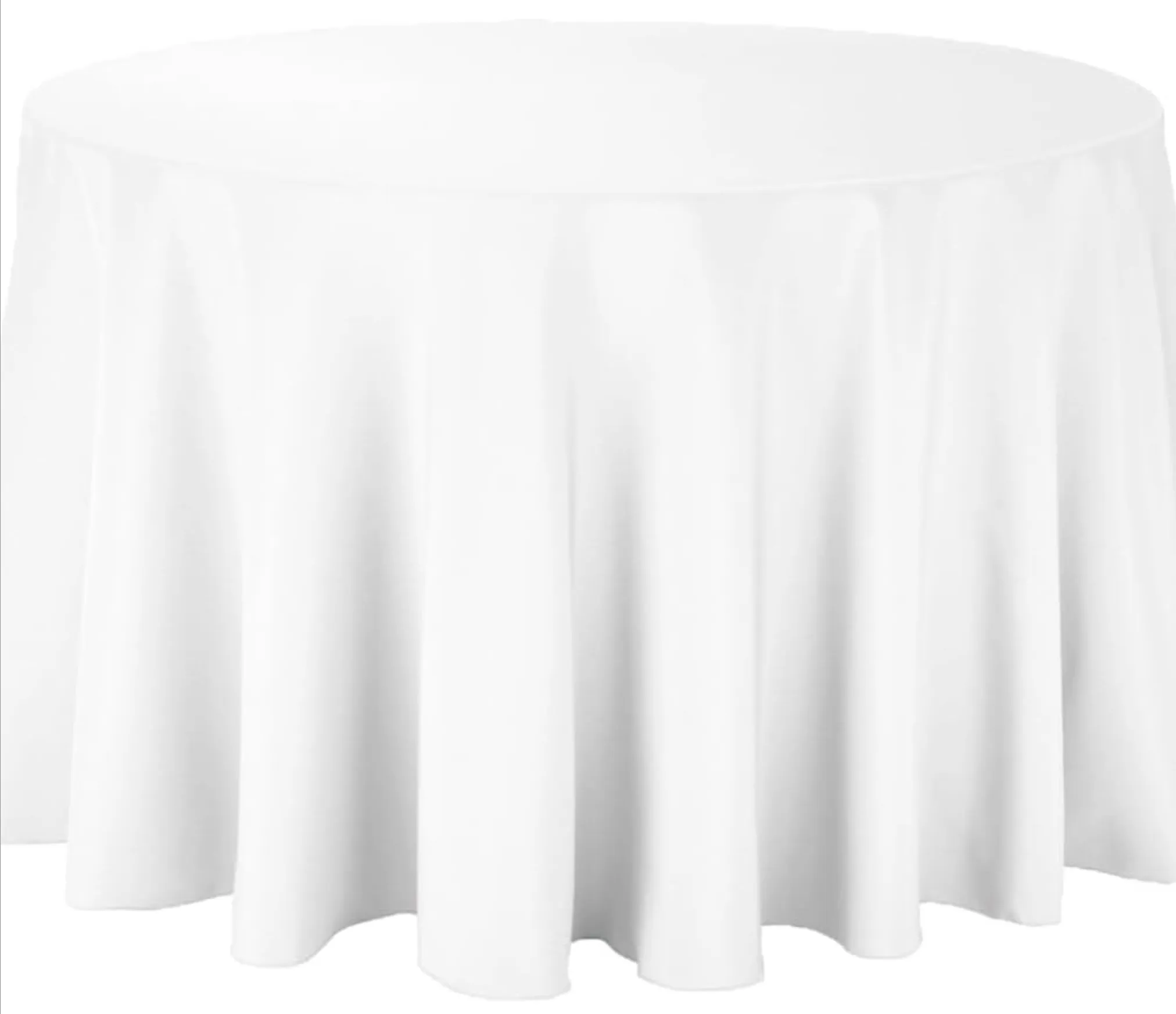 White Round Tablecloth (120in Round)