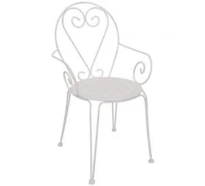 Chaise Romantique en métal blanche