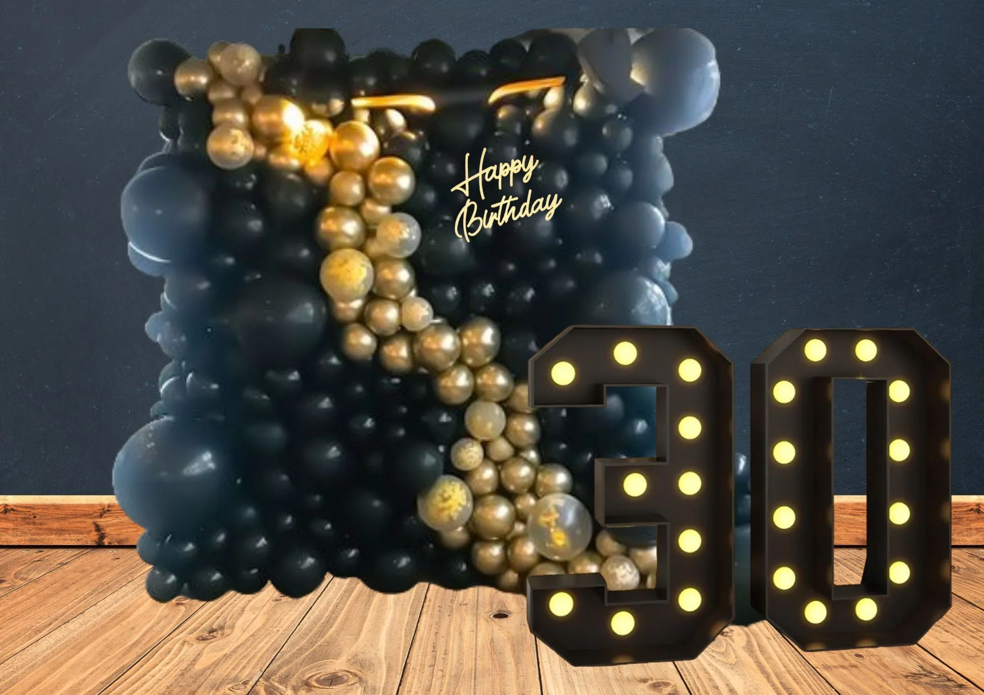 Déco d'anniversaire 30 Mur de ballons