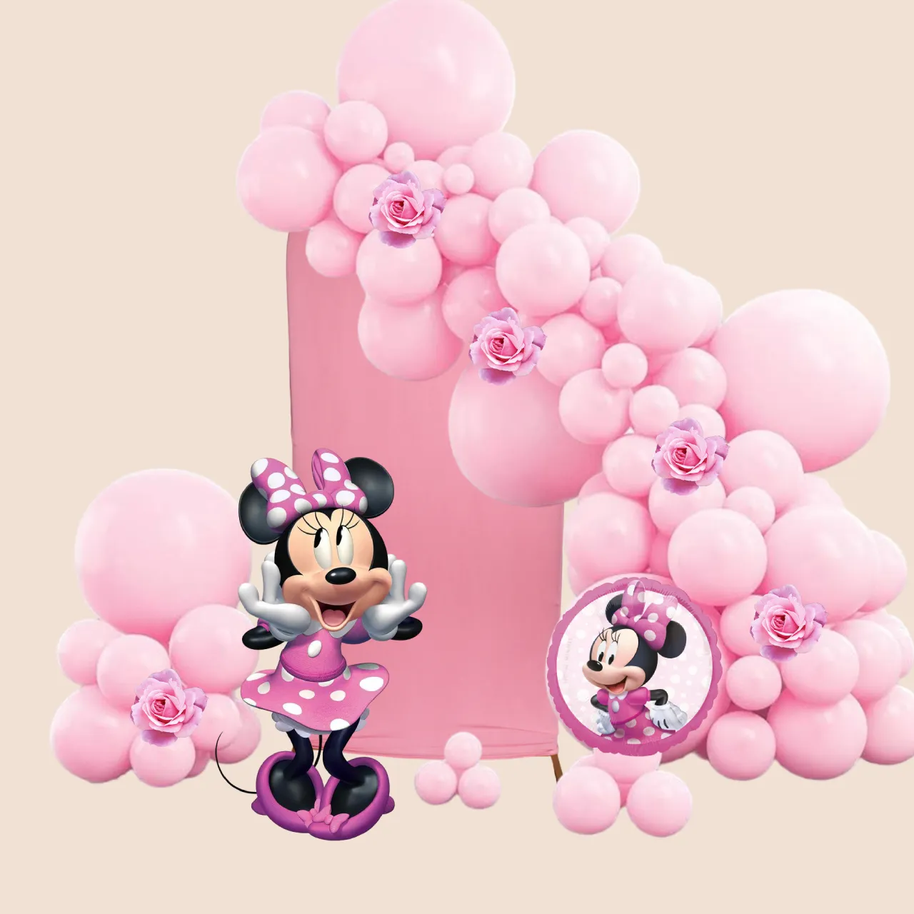 Déco d'anniversaire Minnie Mouse Toile de fond