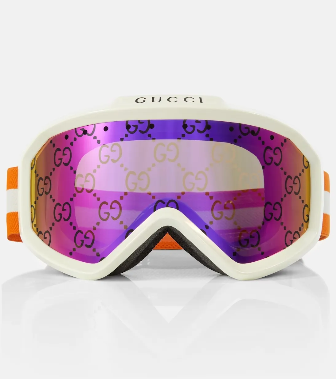 GUCCI <br> Ski Goggles White with Purple Lens <br> RRP $1155