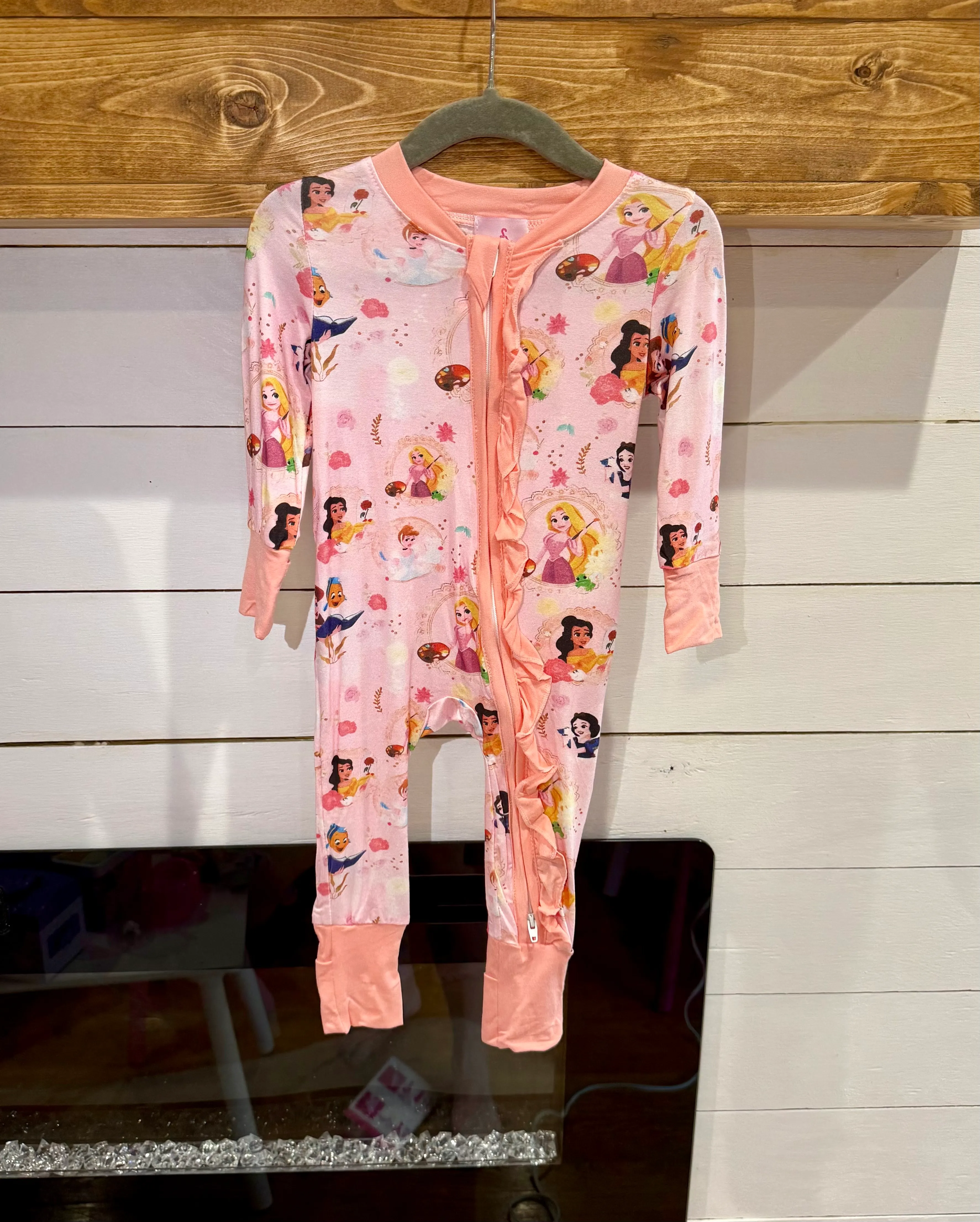 0-3 Month Pink Princess Bamboo Jammies- MCC