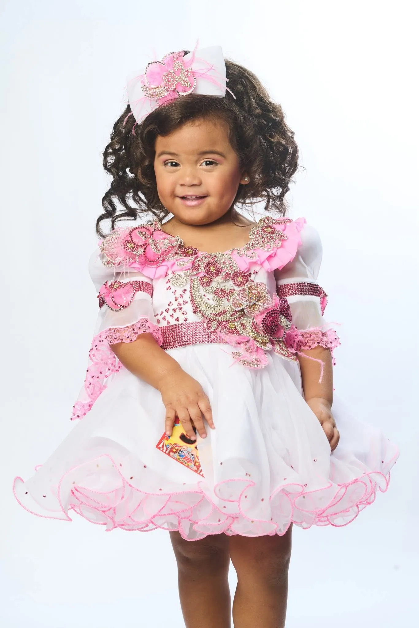 AM- Pink & White Toni O Glitz Dress 