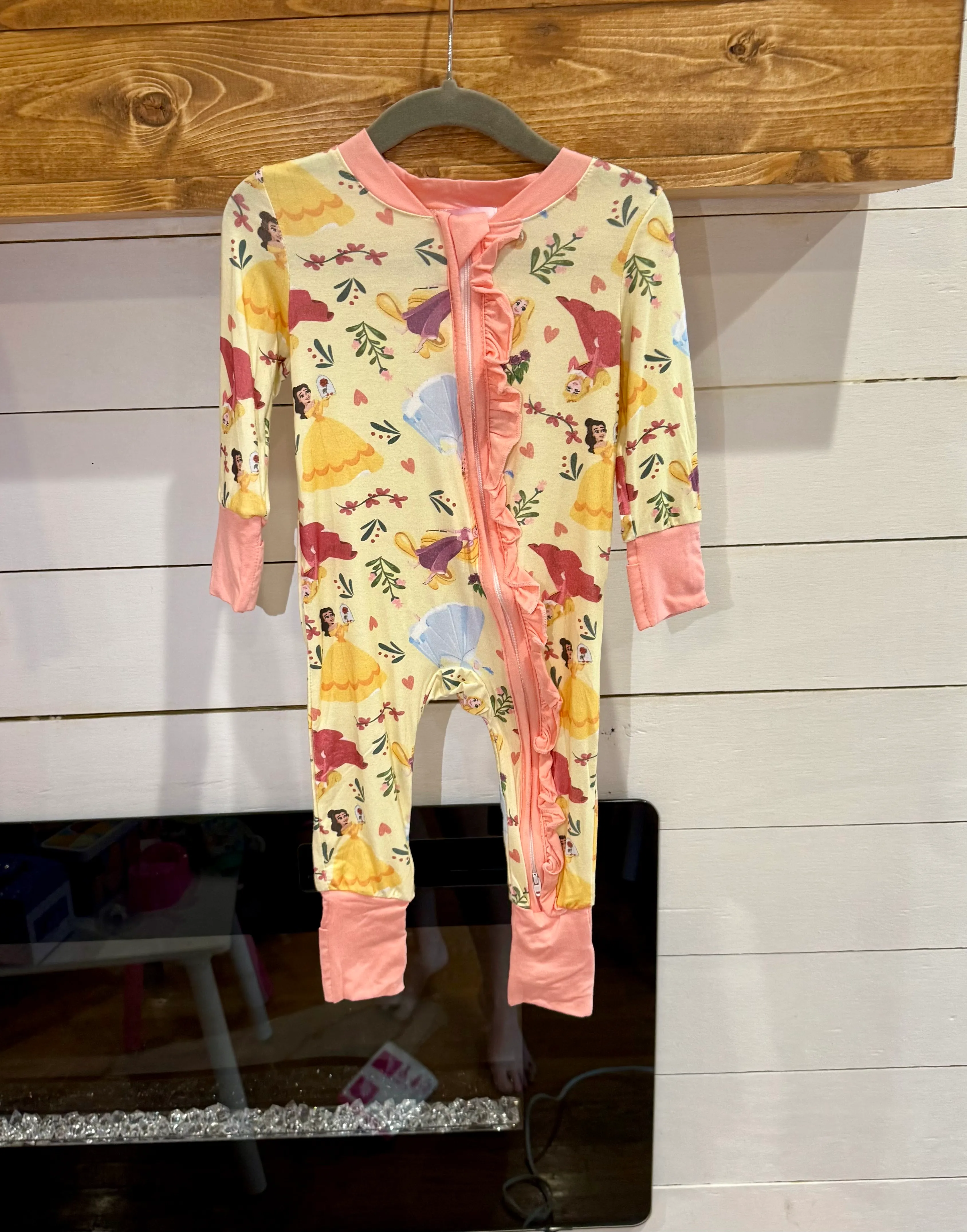 3/6 Month Yellow Princess Bamboo Jammies- MCC