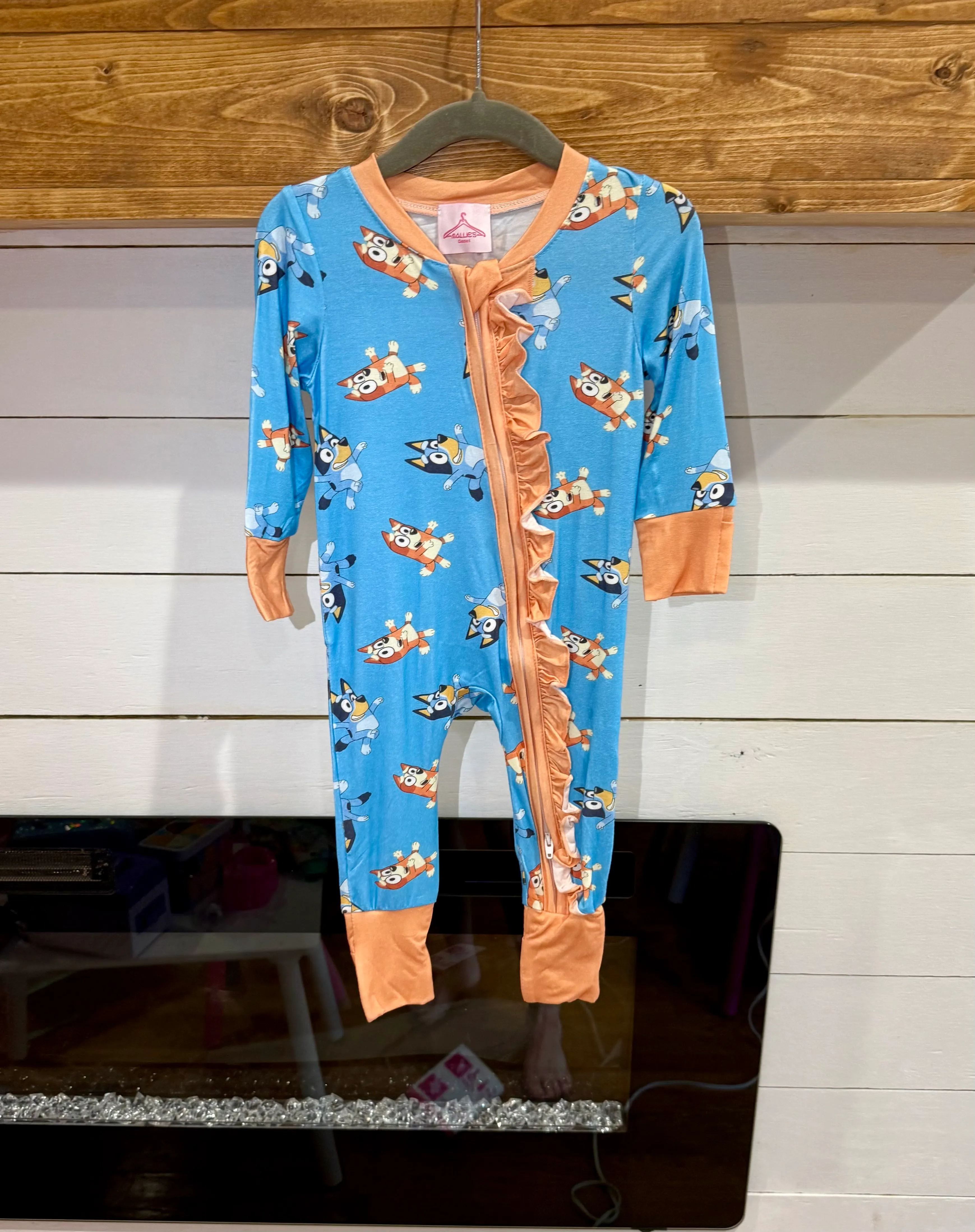 3/6 Month Bluey Ruffle Bamboo Jammies- MCC