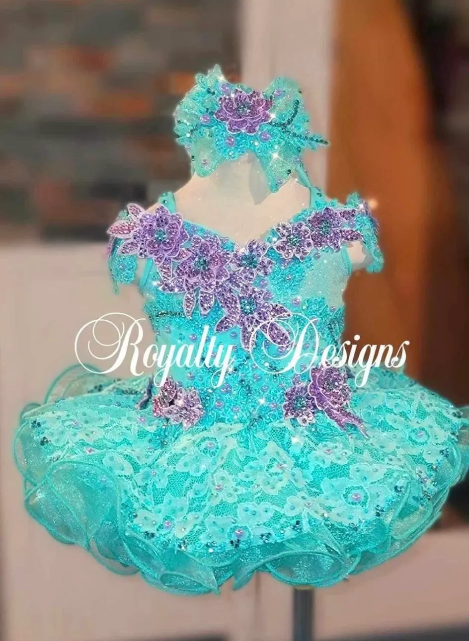 TT-01 Royalty Purple & Turquoise dress 6/12 
