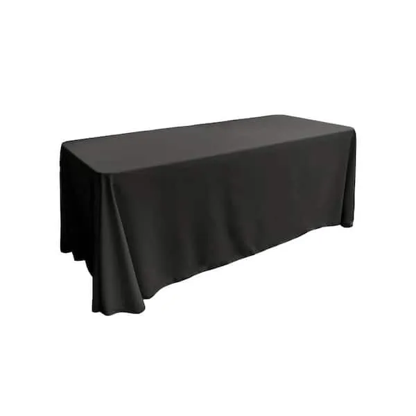 90" x 132" Tablecloth Poly (Black)