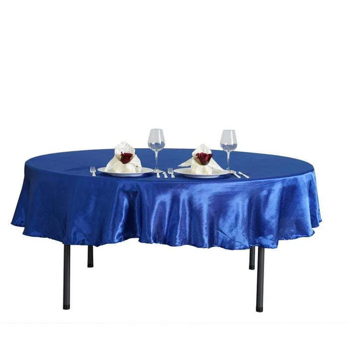 90" Round Poly Royal blue