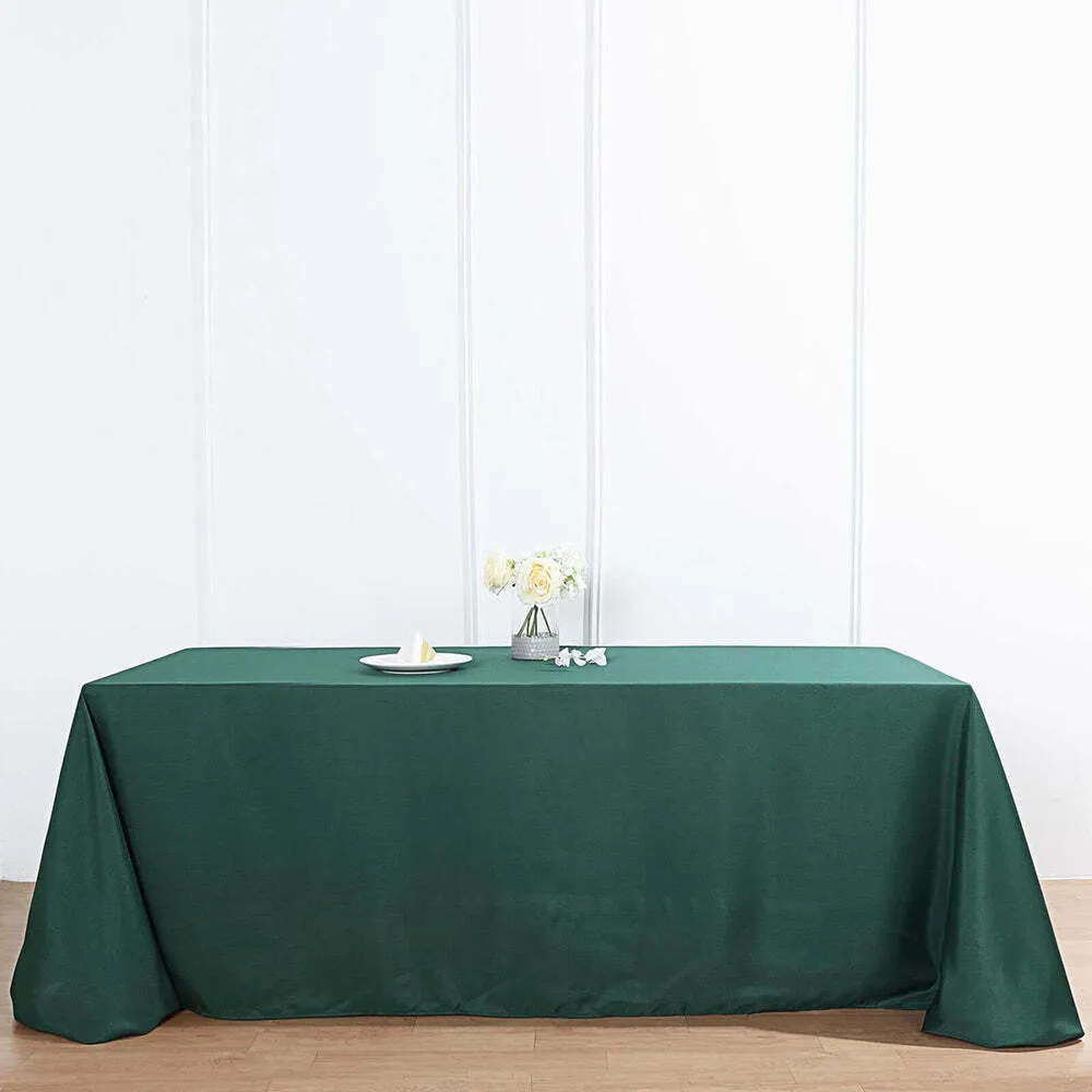 90" x 132" Poly Tablecloth - Hunter Green