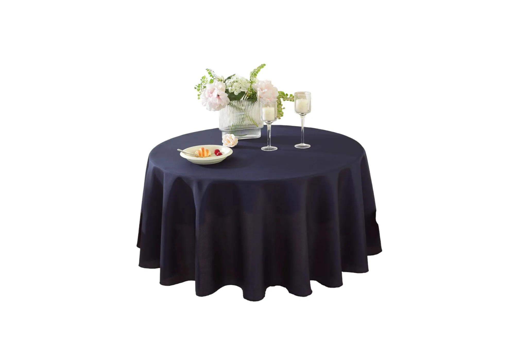 120" Rd Poly Tablecloth (Navy)