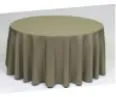 108" Round Poly tablecloth Olive