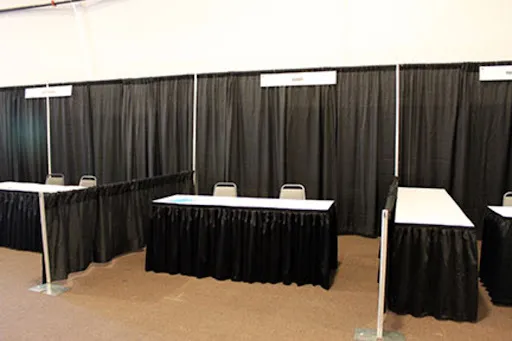 8' Poly Drape (96" x 72") 4" Pocket Top & Bottom (BLACK)