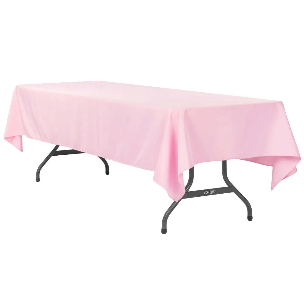 60"X120" Poly Pink Tablecloth