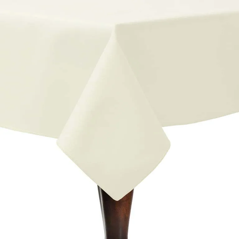 90"X90" Sq Poly Ivory