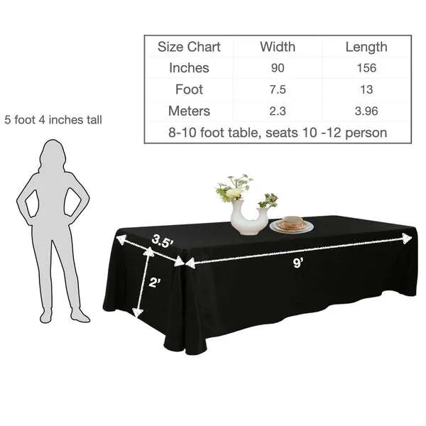 90"X156" Poly Black