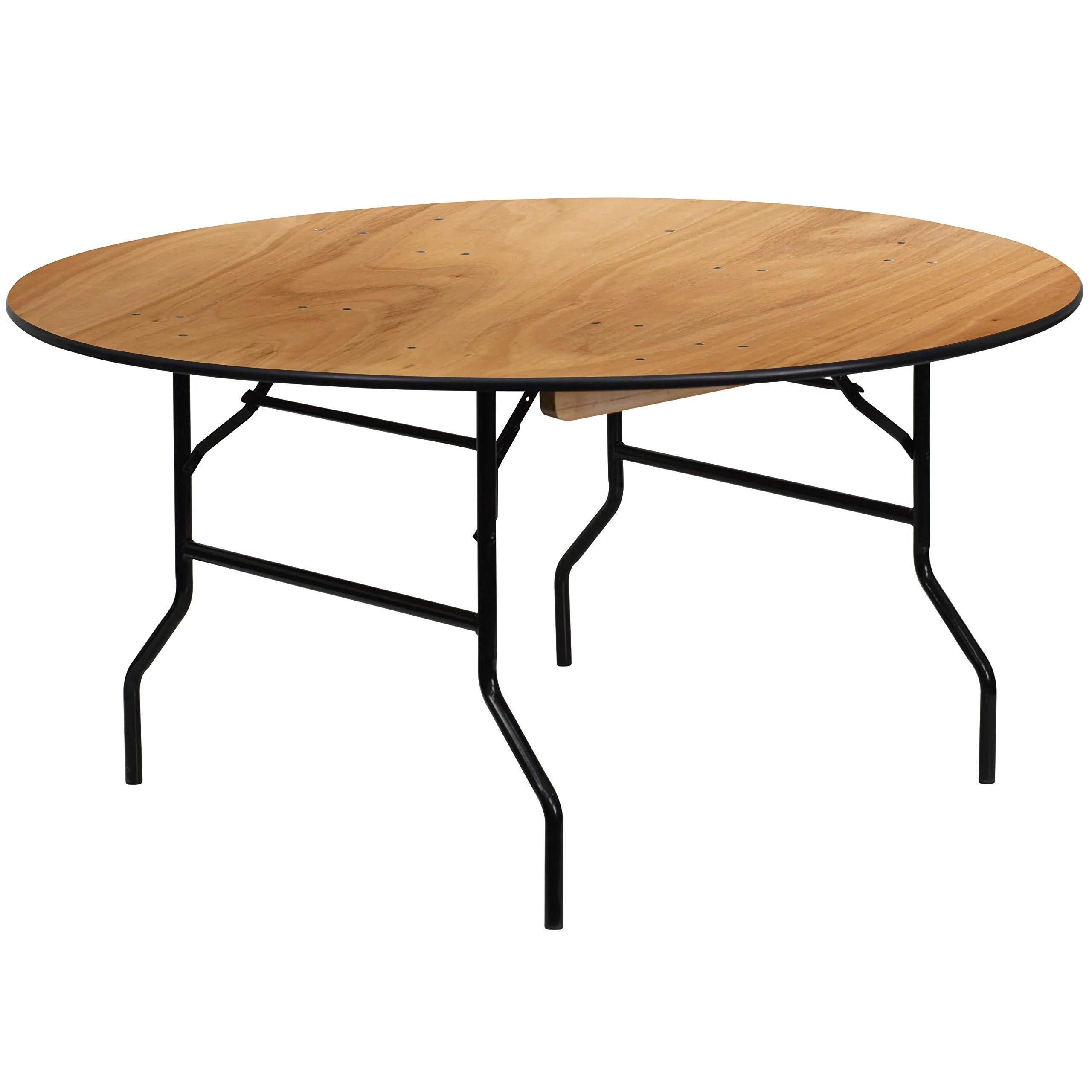 5ft Wood Round Banquet Table 