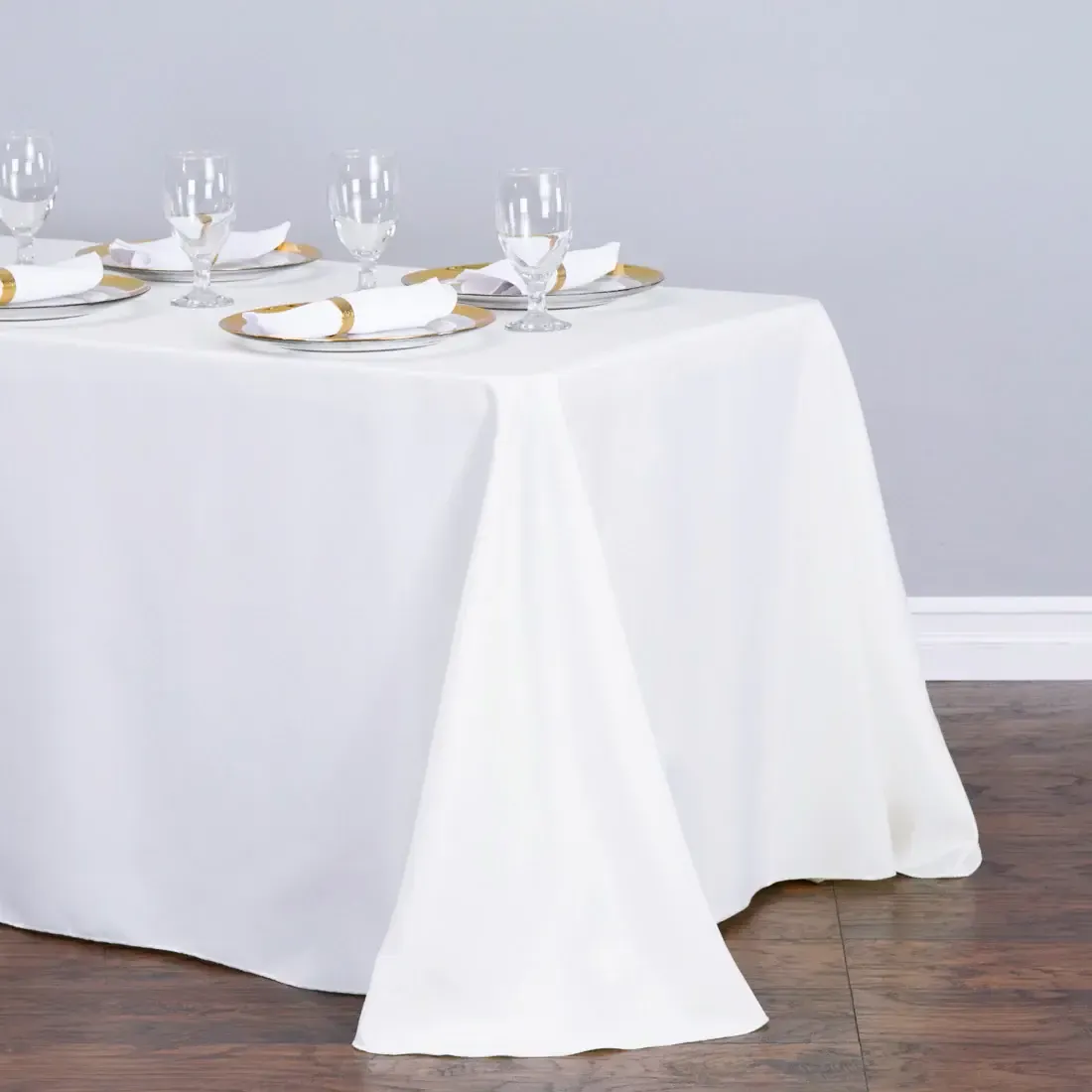 Rectangle Linen - White 90x132"