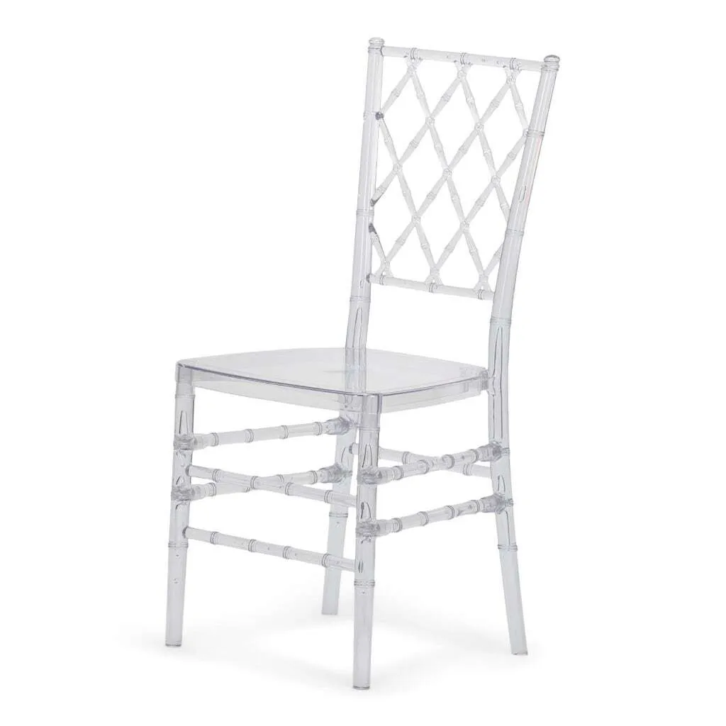 Resin Chair - Clear Lattice-Back