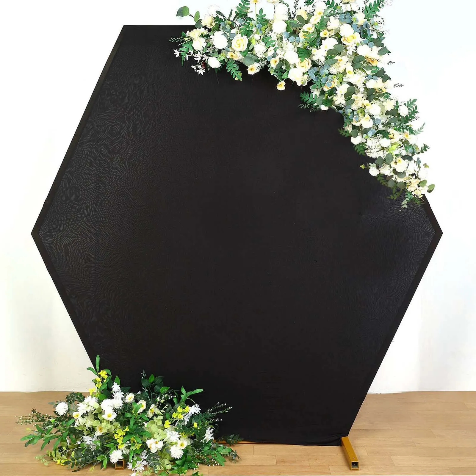 Hexagon Arch Cover - Black Spandex