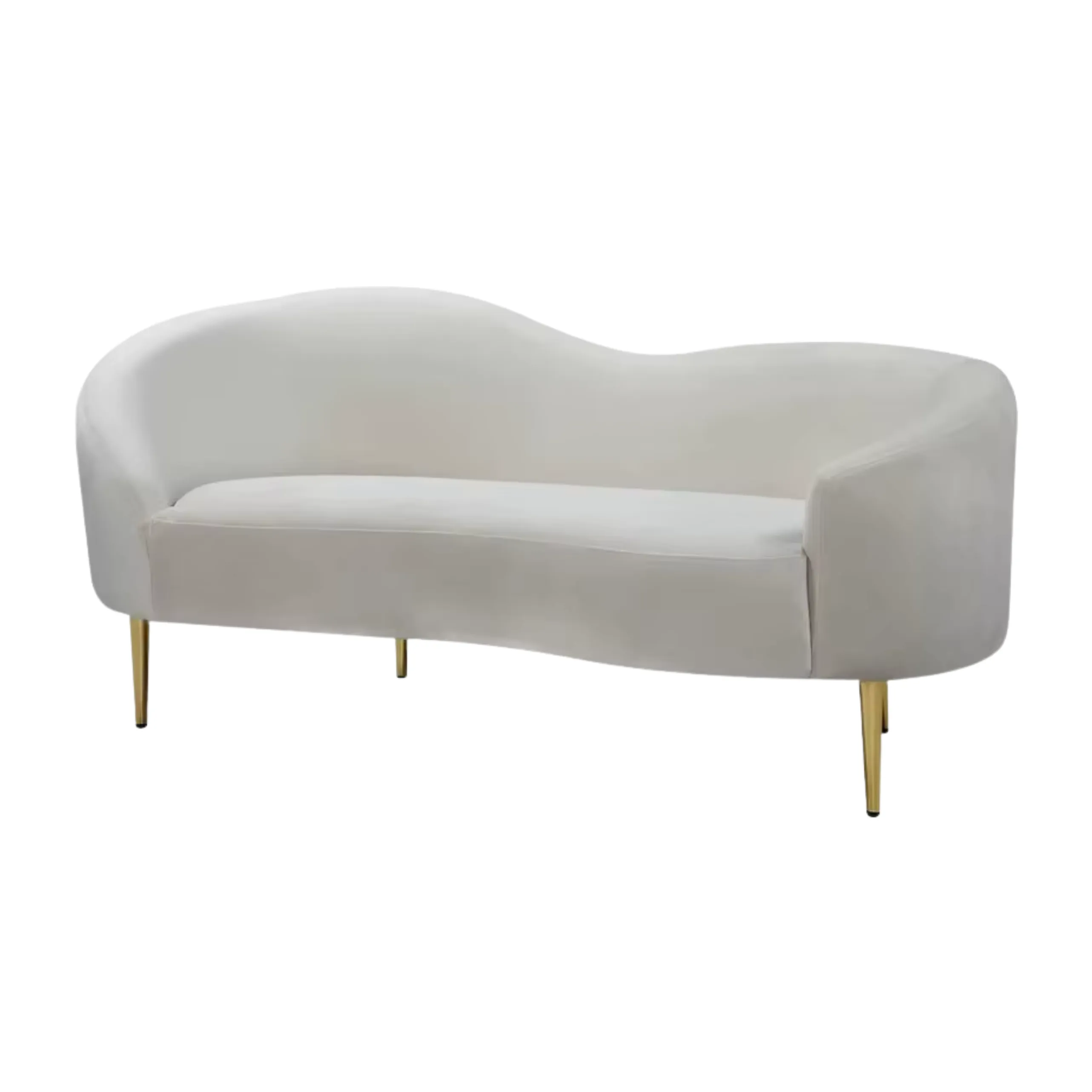 White Velvet Sofa