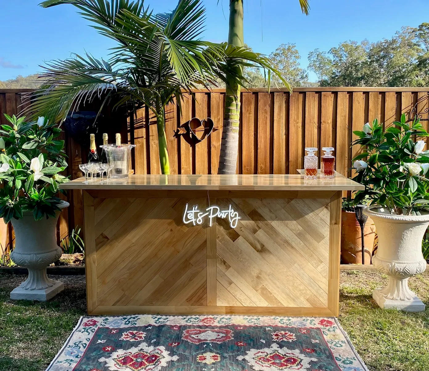 Party table bar for hire Stay Golden Event Hire Gold Coast Event