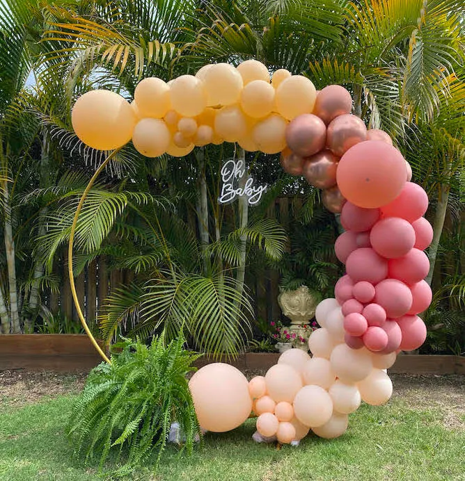 3 Meter Balloon Garland Stay Golden Event Hire Gold Coast Event