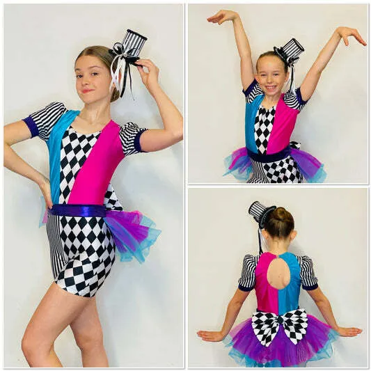 BL009 HARLEQUIN/CIRCUS UNITARD B'Loved Dance Costume Hire