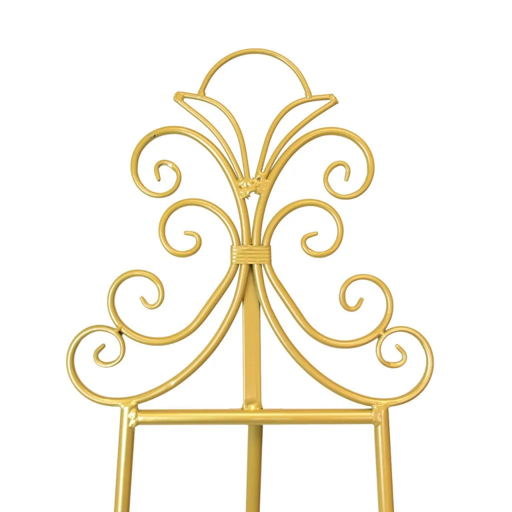 Gloria Floor Easel - Gold Scroll (72")
