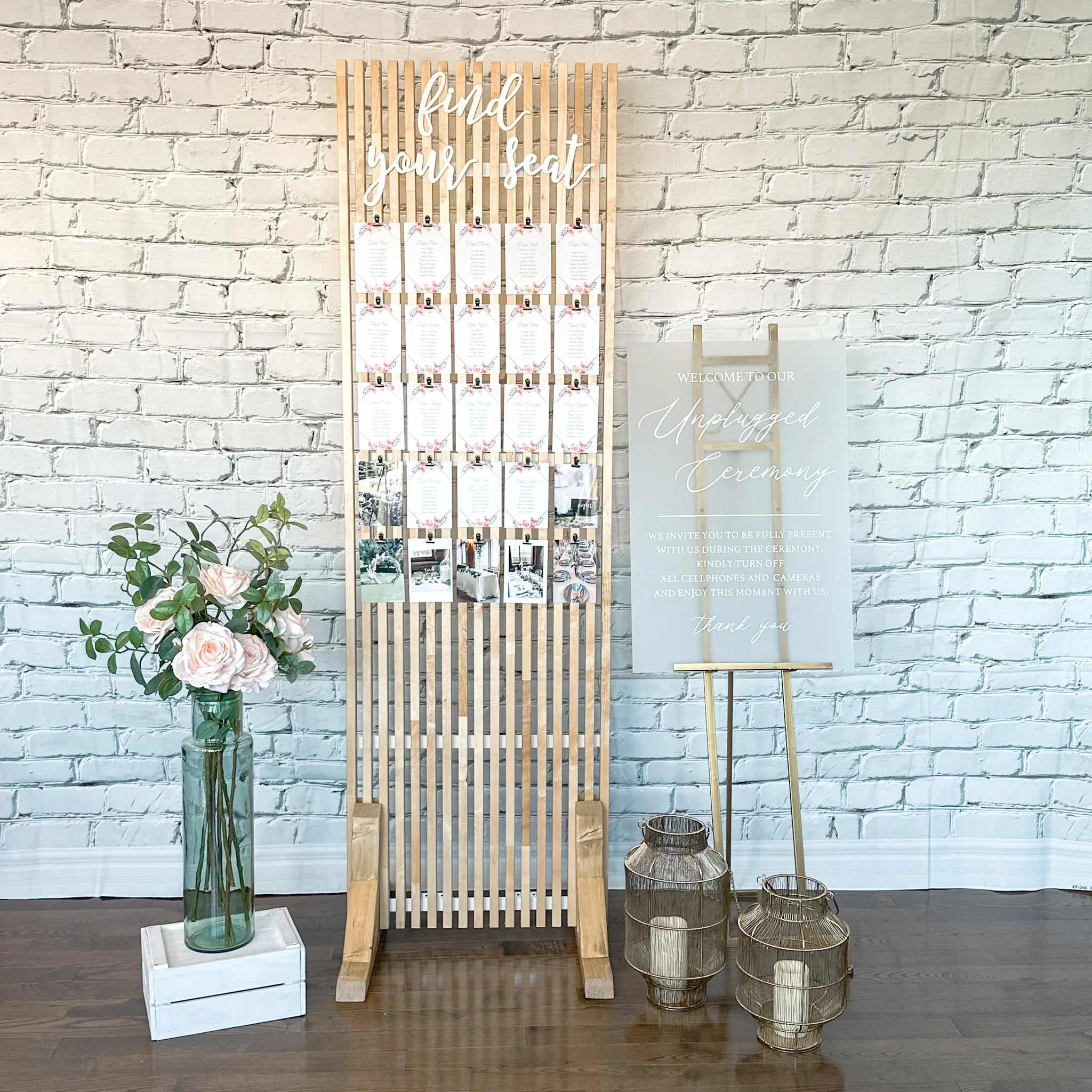 Wood Slat Seating Chart