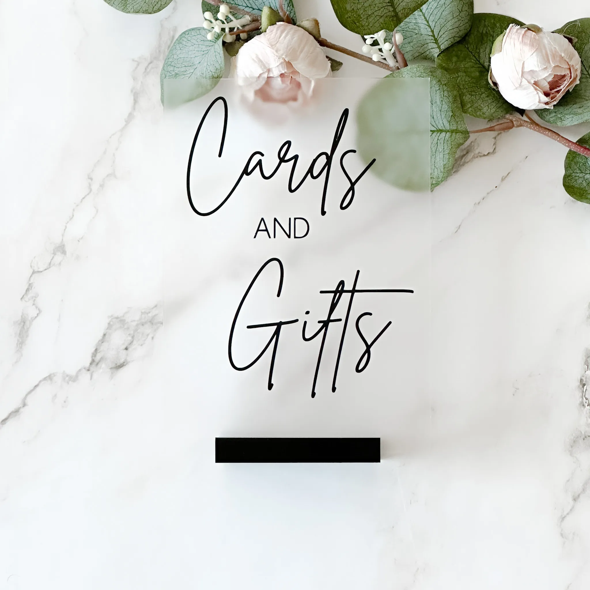 Cards & Gifts Acrylic Sign (London) - Frosted/Black