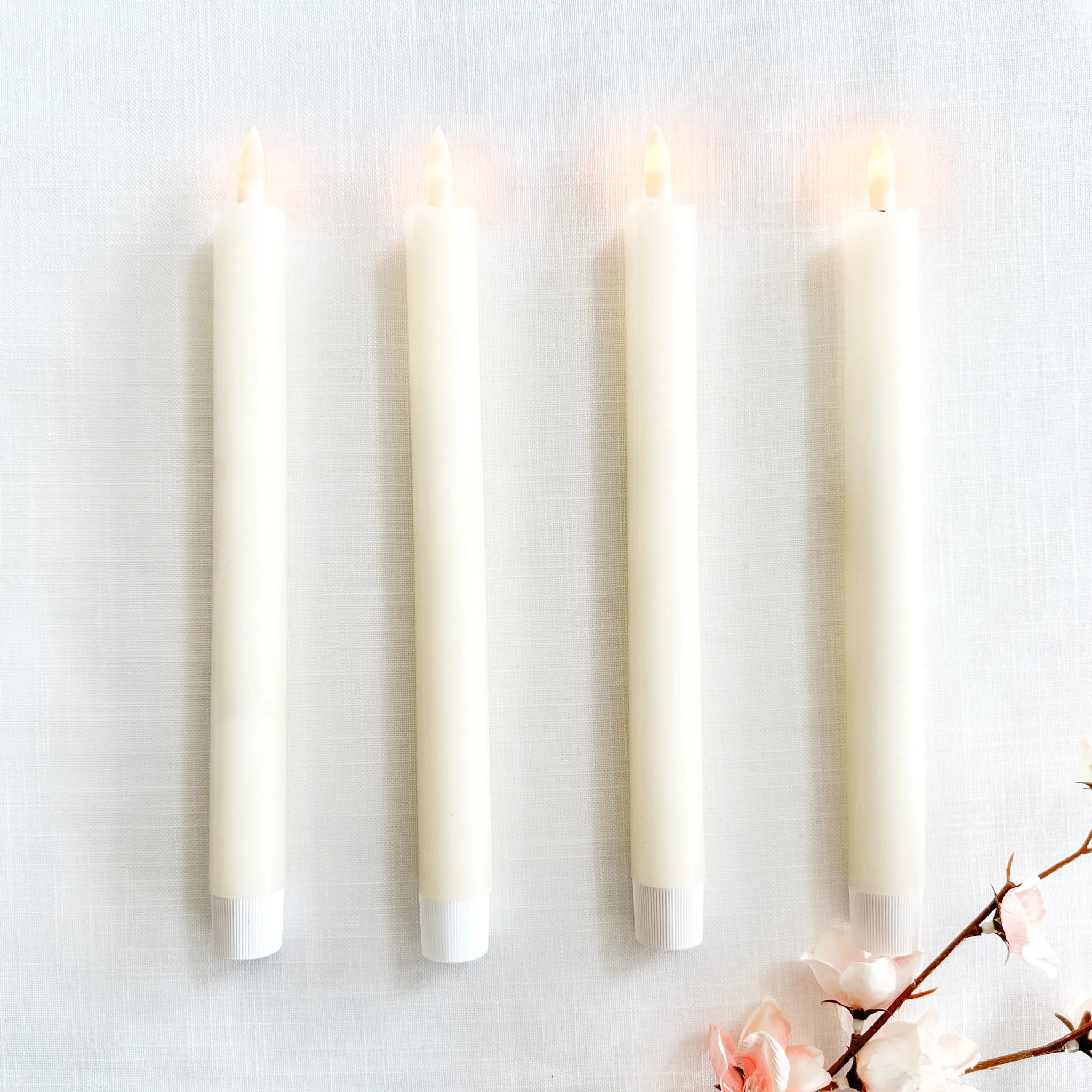 LED Wax Taper Candle - 10"