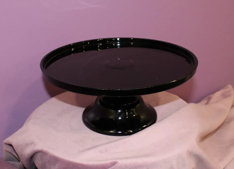 Black Ceramic Cake Stand