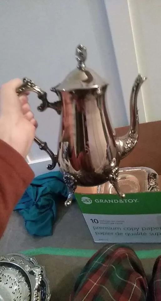 Polished silver coffee pot