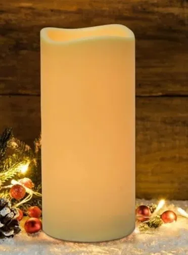 LED - Cream Candle (9")
