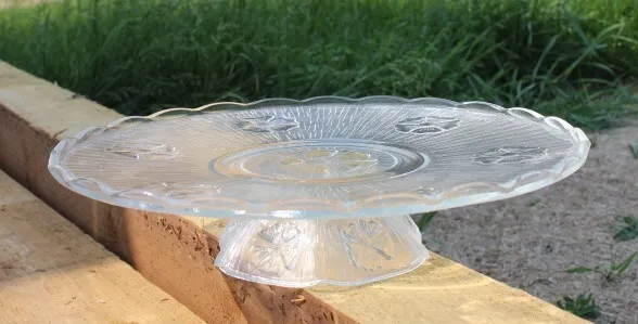Vintage Italian Cake or Dessert Plate on pedestal