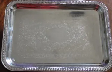 Small rectangular metal trays