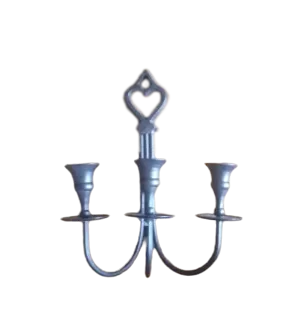Wall-mounted black taper candle sconces