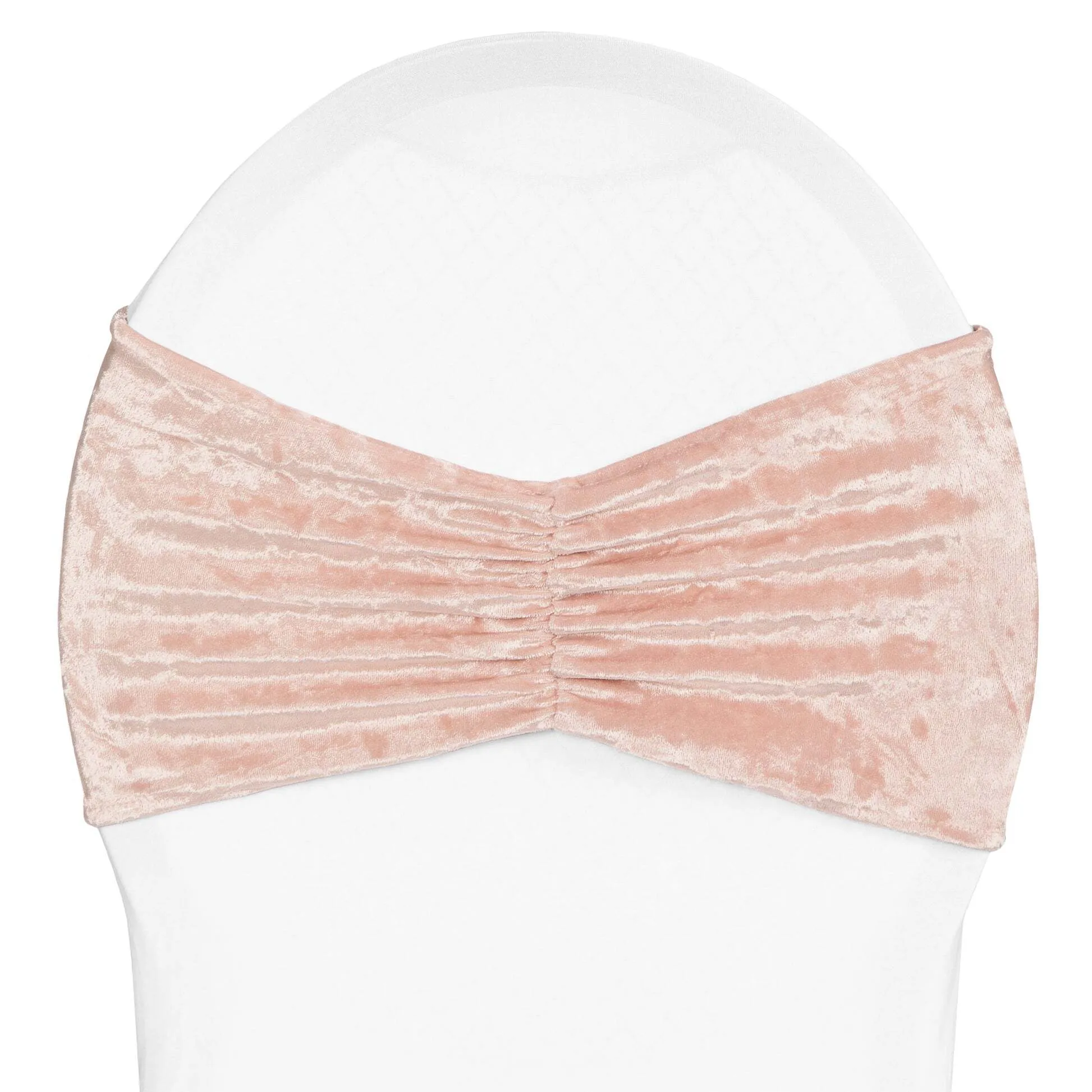 Velvet ruffle stretch chair band - Rose/Gold