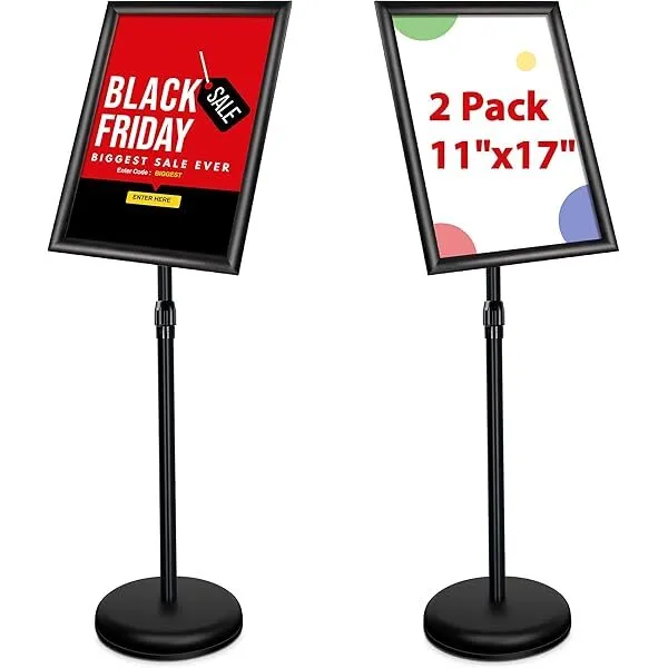 8.5 x 11/11 x 17 Inch Heavy Duty Adjustable Black